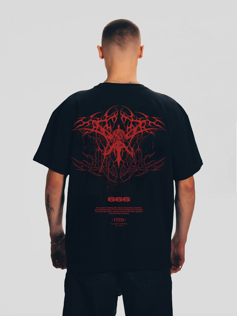 FANTOM 666 Red Oversized T-Shirt
